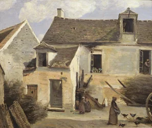 Courtyard of a bakery near Paris, or Courtyard of a House near Paris